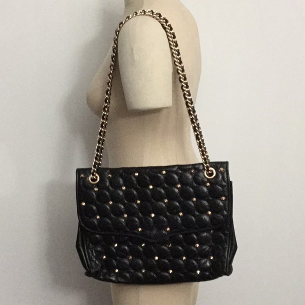 Rebecca Minkoff Spikey Studded LG Affair Bag Black